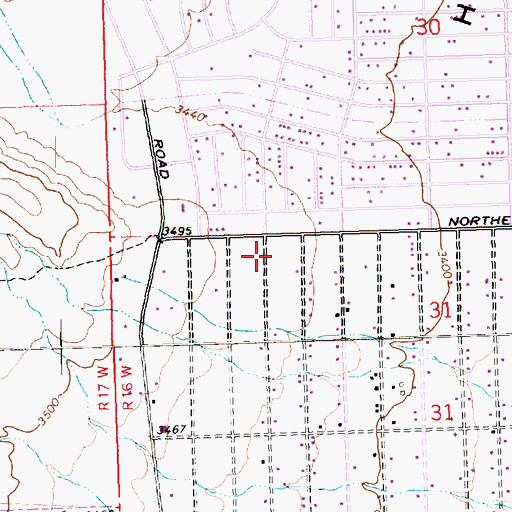Topographic Map of Kingman Apostolic Church, AZ