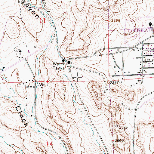 Topographic Map of Kingman Seventh Day Adventist Church, AZ