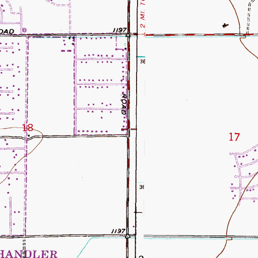 Topographic Map of Koinonia Mennonite Church, AZ