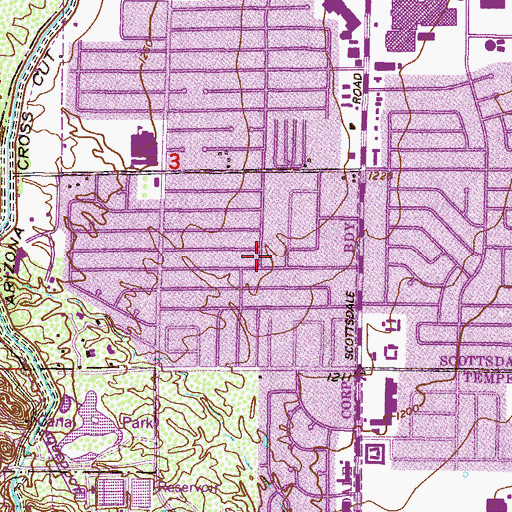 Topographic Map of Korean Global Mission Church, AZ