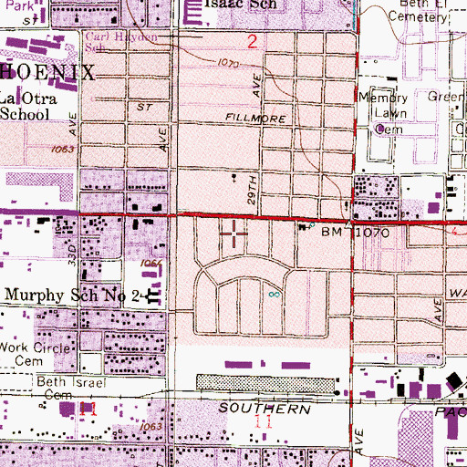 Topographic Map of La Hermosa Church, AZ