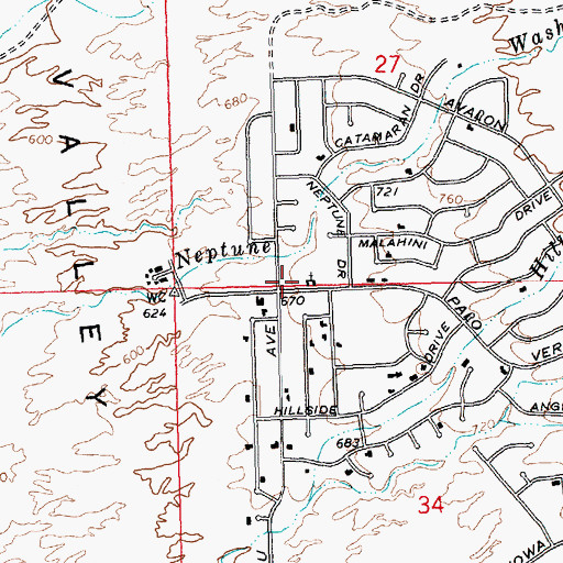 Topographic Map of Lake Havasu Baptist Church, AZ