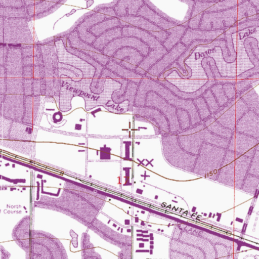 Topographic Map of Lakeview United Methodist Church, AZ