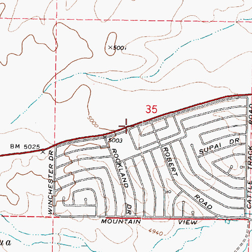 Topographic Map of Landmark Baptist Church, AZ