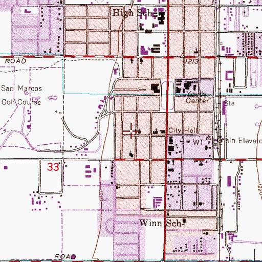 Topographic Map of Latin American Church of the Nazarene, AZ