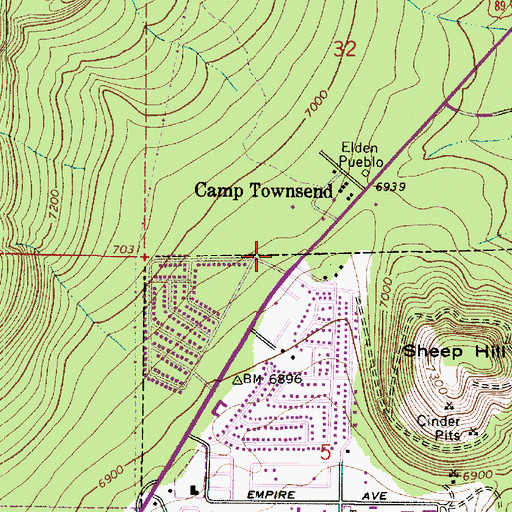 Topographic Map of Living Christ Community Church, AZ