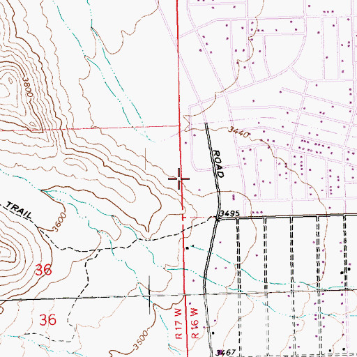 Topographic Map of Living Faith Assembly of God, AZ