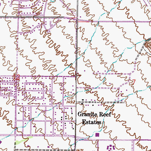 Topographic Map of Love of Christ Lutheran Church, AZ