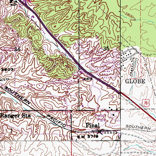 Topographic Map of Maranatha Baptist Church, AZ