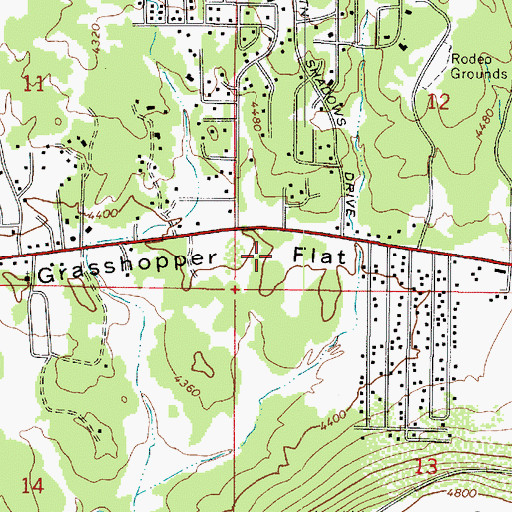 Topographic Map of Master's Bible Church, AZ