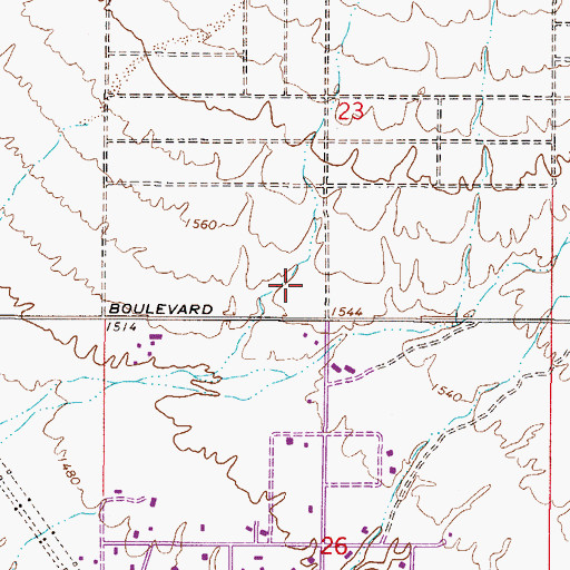 Topographic Map of McDowell Mountain Community Church, AZ