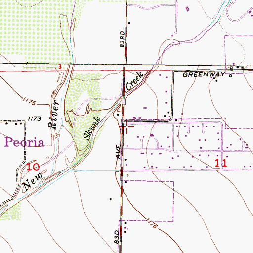 Topographic Map of New Hope Covenant Church, AZ