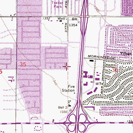Topographic Map of New Jerusalem Christian Church, AZ