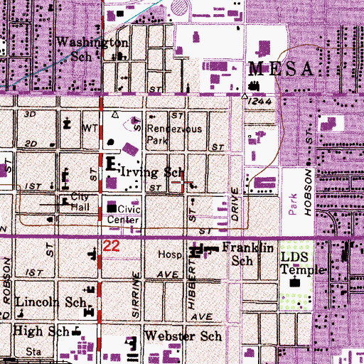 Topographic Map of New Life Bible Church, AZ