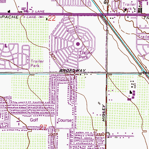 Topographic Map of New Vision Christian Fellowship Church, AZ