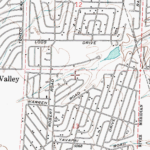 Topographic Map of Open Door Baptist Church, AZ