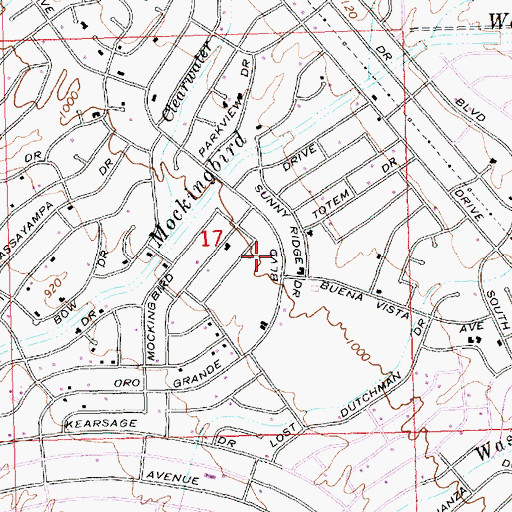 Topographic Map of Oro Grande Church of Christ, AZ