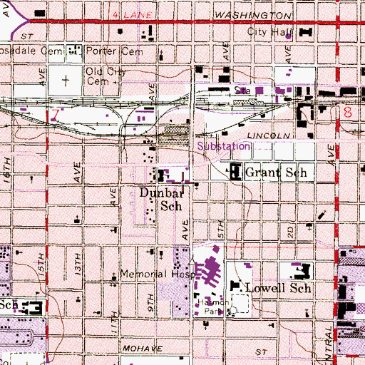 Topographic Map of Saint Pius X Mission, AZ