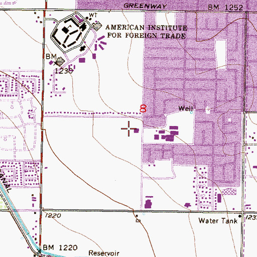 Topographic Map of Saint Raphaels Roman Catholic Church, AZ