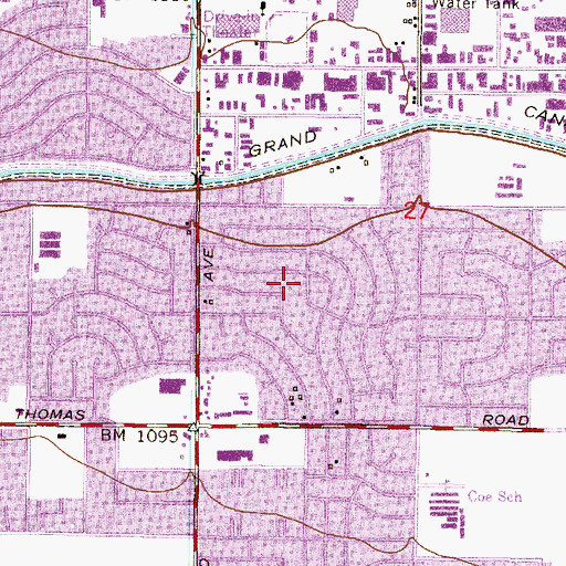 Topographic Map of Samoan Congregational Church, AZ