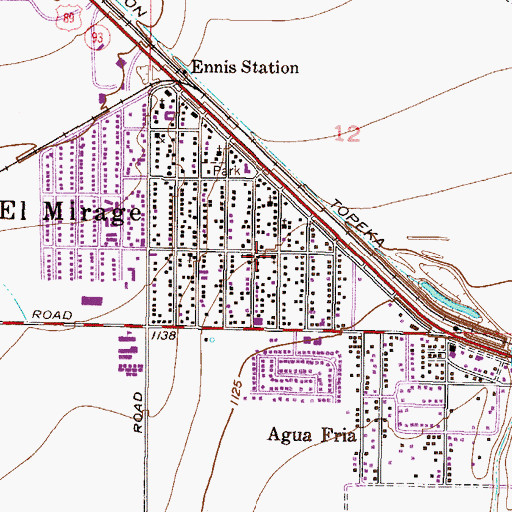 Topographic Map of Santa Teresita Roman Catholic Church, AZ
