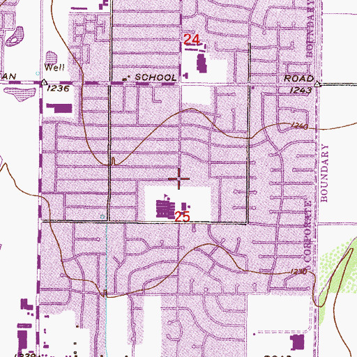 Topographic Map of Scottsdale Church of God, AZ