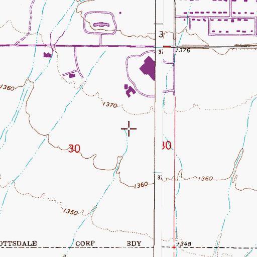 Topographic Map of Scottsdale Family Church, AZ