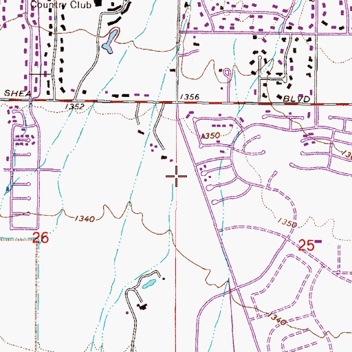 Topographic Map of Second Church of Christ Scientist, AZ