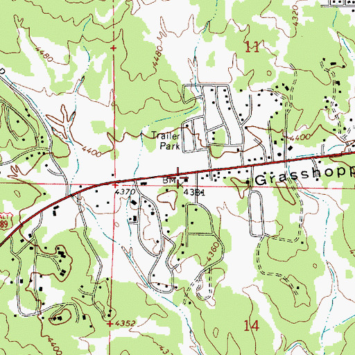 Topographic Map of Sedona Church of Christ, AZ