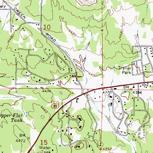 Topographic Map of Sedona First Assembly of God, AZ