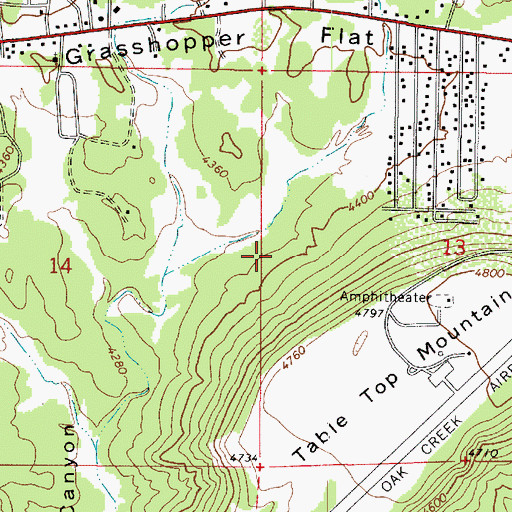 Topographic Map of Sedona Seventh Day Adventist Church, AZ