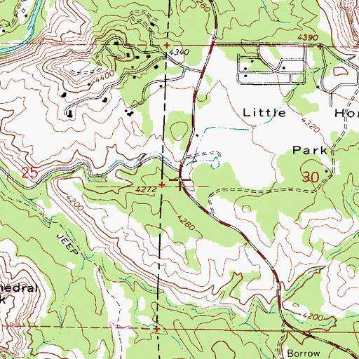 Topographic Map of Sedona United Methodist Church, AZ