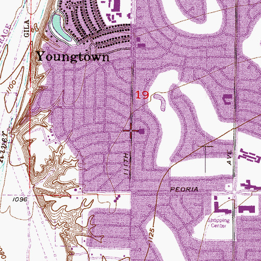 Topographic Map of Shepherd of the Desert Lutheran Church, AZ