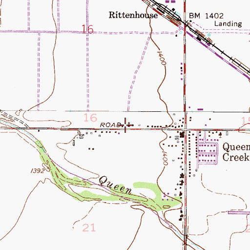 Topographic Map of Our Lady of Guadalupe Catholic Church, AZ