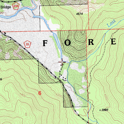 Topographic Map of Red Clover Creek, CA