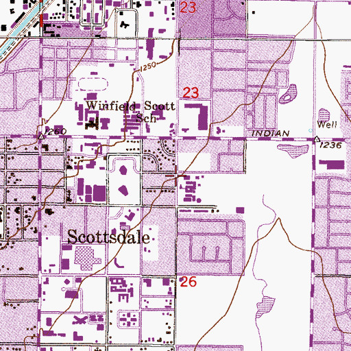 Topographic Map of Our Lady of Perpetual Help Parish, AZ