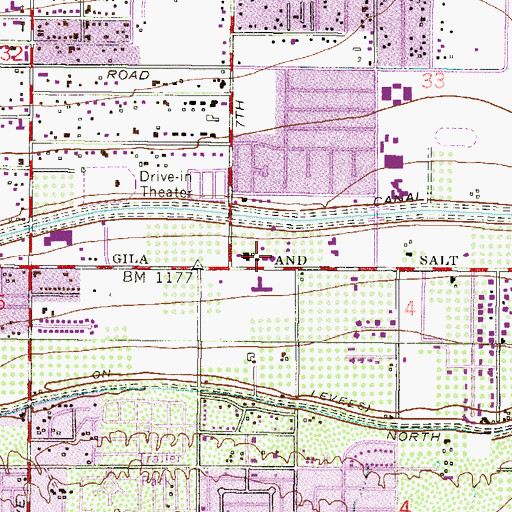 Topographic Map of Our Lady of Sorrows Church, AZ