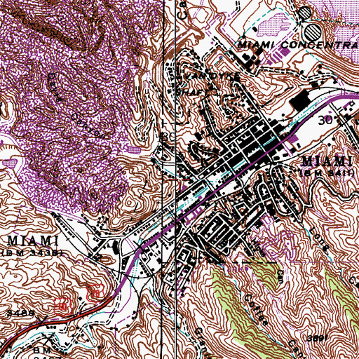 Topographic Map of Our Lady of the Blessed Sacrament Church, AZ