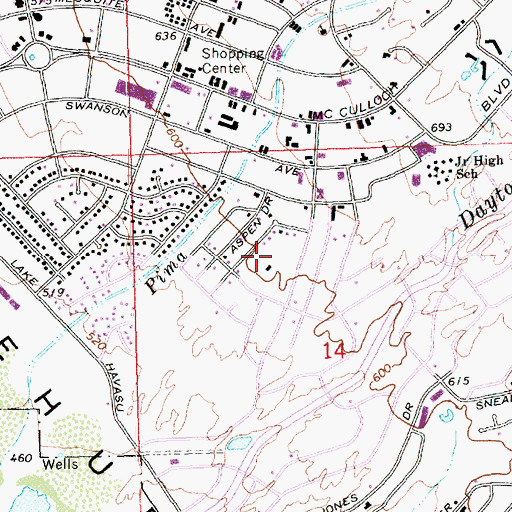 Topographic Map of Our Lady of the Lake Catholic Church, AZ