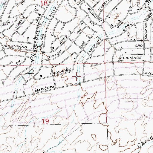 Topographic Map of Our Saviour Lutheran Church, AZ