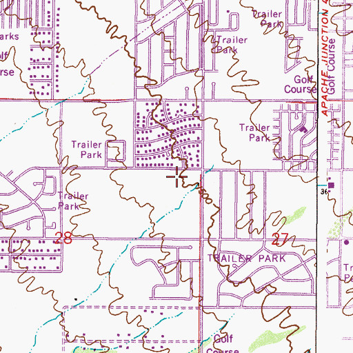 Topographic Map of Our Saviour's Lutheran Church, AZ