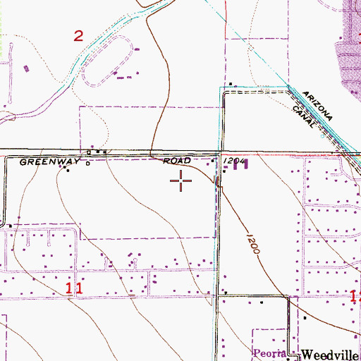 Topographic Map of Paseo Verde Christian Church, AZ