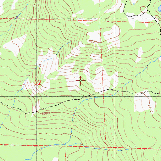 Topographic Map of Red Mountain Trail, CA