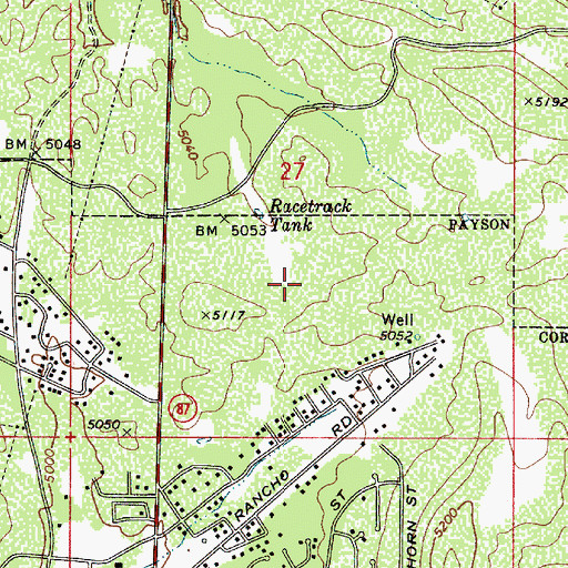 Topographic Map of Payson Church of Christ, AZ