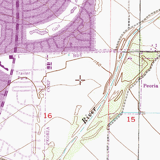Topographic Map of Peoria Sun City Seventh Day Adventist Church, AZ