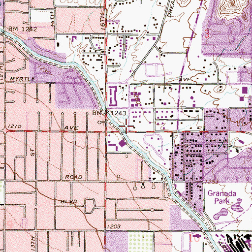 Topographic Map of Phoenix Friends Meeting House, AZ