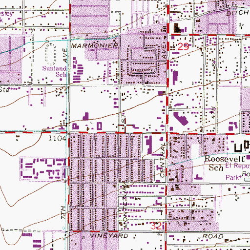 Topographic Map of Phoenix South Mountain Seventh Day Adventist Church, AZ