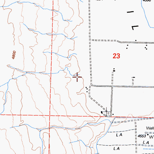 Topographic Map of Red Rock Canyon, CA