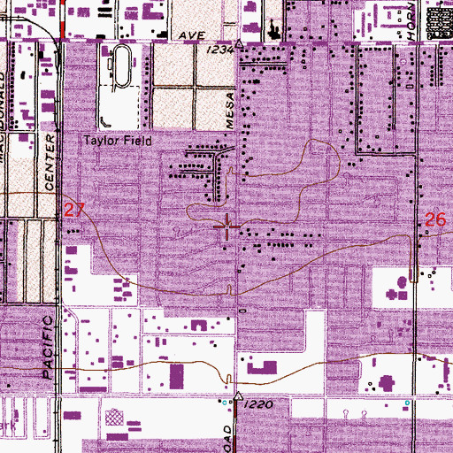 Topographic Map of Pilgrim Nazarene Church, AZ