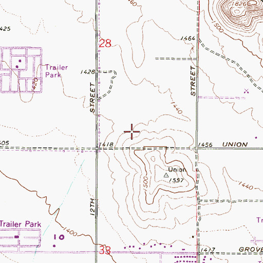 Topographic Map of Pinnacle Community Church, AZ